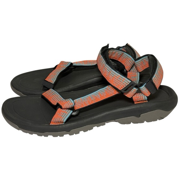 Teva M Hurricane XLT2 Sandals Mens 13 Orange Carrot Blue (1019234) Hiking - Picture 4 of 9